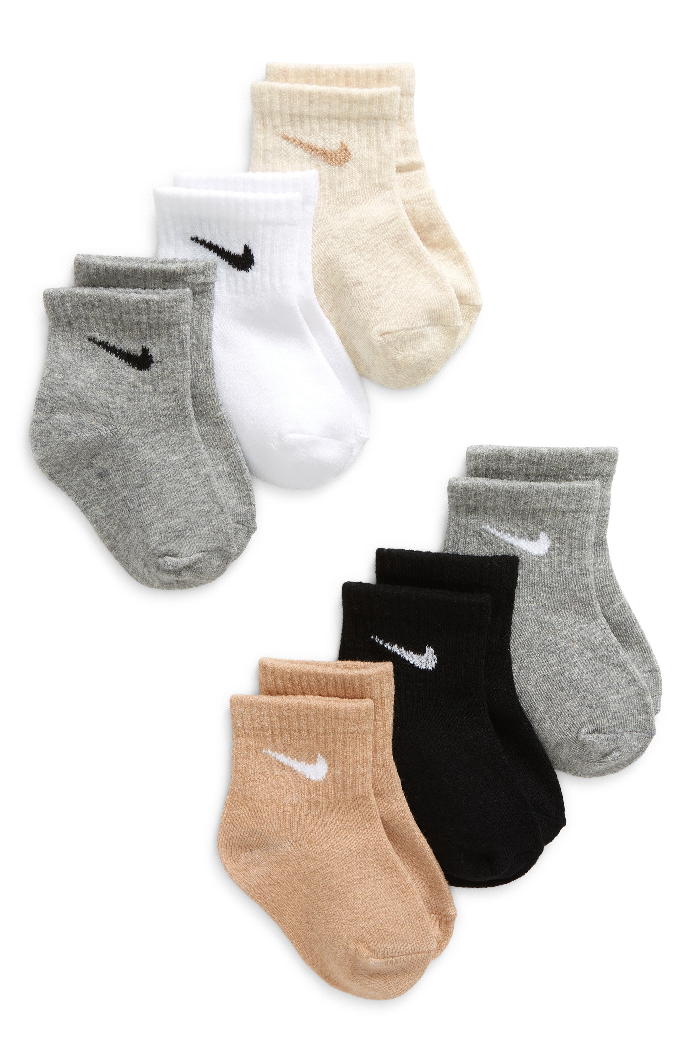 Nike Logo Assorted 6-Pack Crew Socks