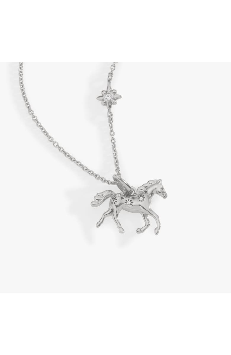 Alex and Ani Horse Pendant Necklace, Alternate, color, Silver
