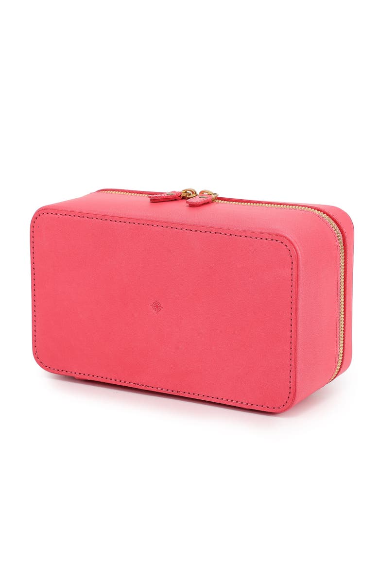 OLD TREND Clivia Genuine Leather Travel Beauty Box, Alternate, color, Pink