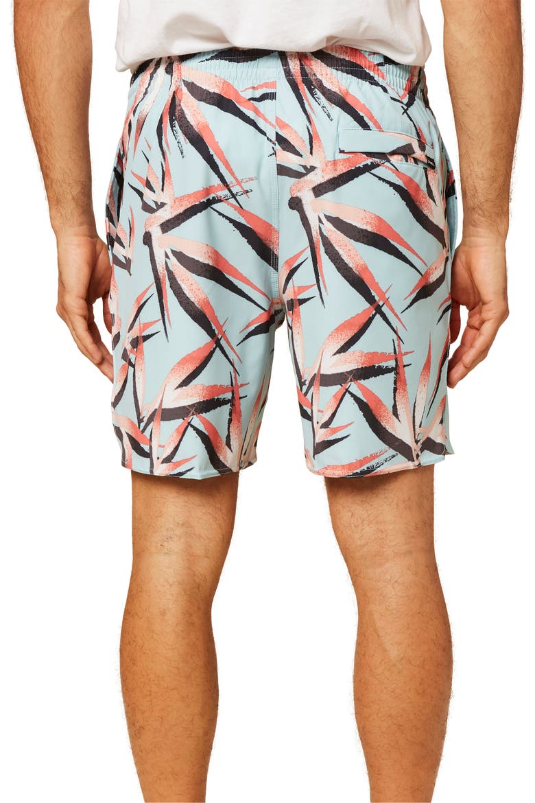 Birds Volley Swim Trunks, Alternate, color, ICE WATER