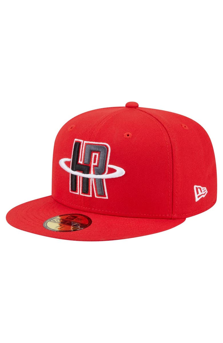 New Era Men's New Era Red Houston Rockets Deceptor 59FIFTY Fitted Hat, Alternate, color,