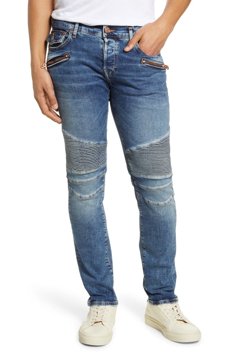 True Religion Brand Jeans Biker Rocco Extra Slim Fit Jeans, Main, color, 