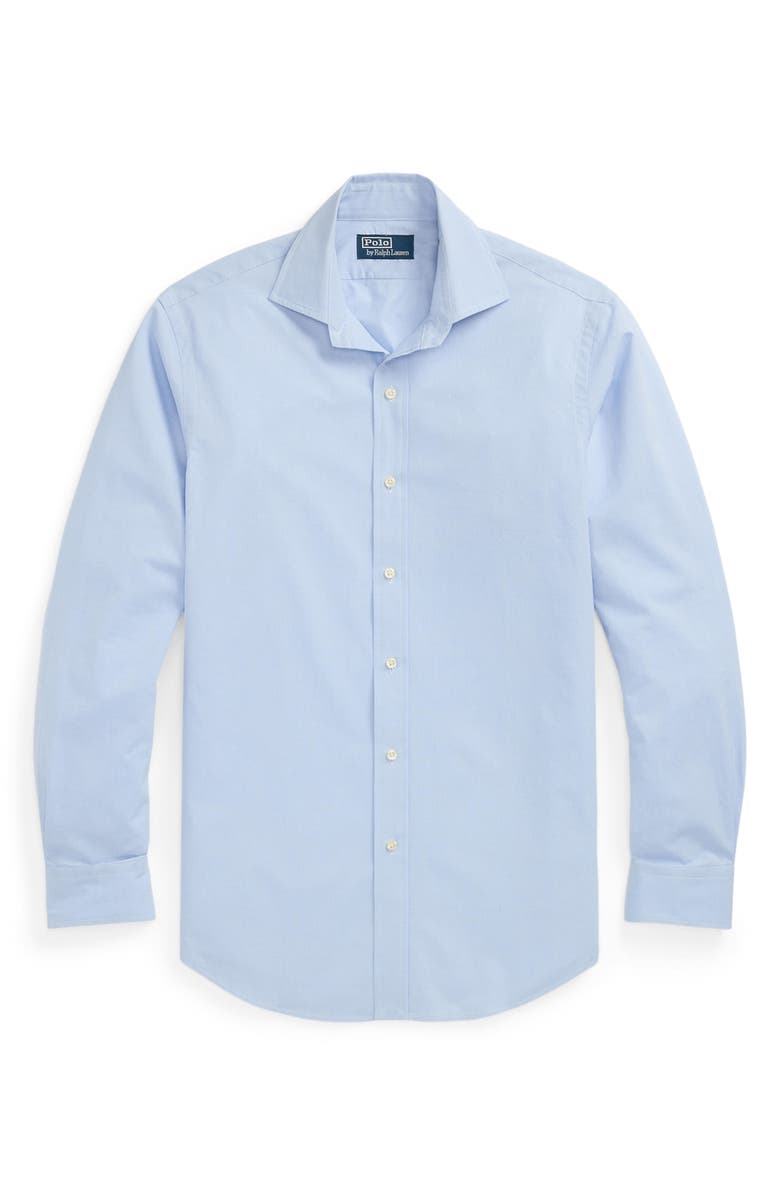 Polo Ralph Lauren Classic Fit Check Cotton Poplin Button-Up Shirt, Alternate, color, Cabana Blue Nevis