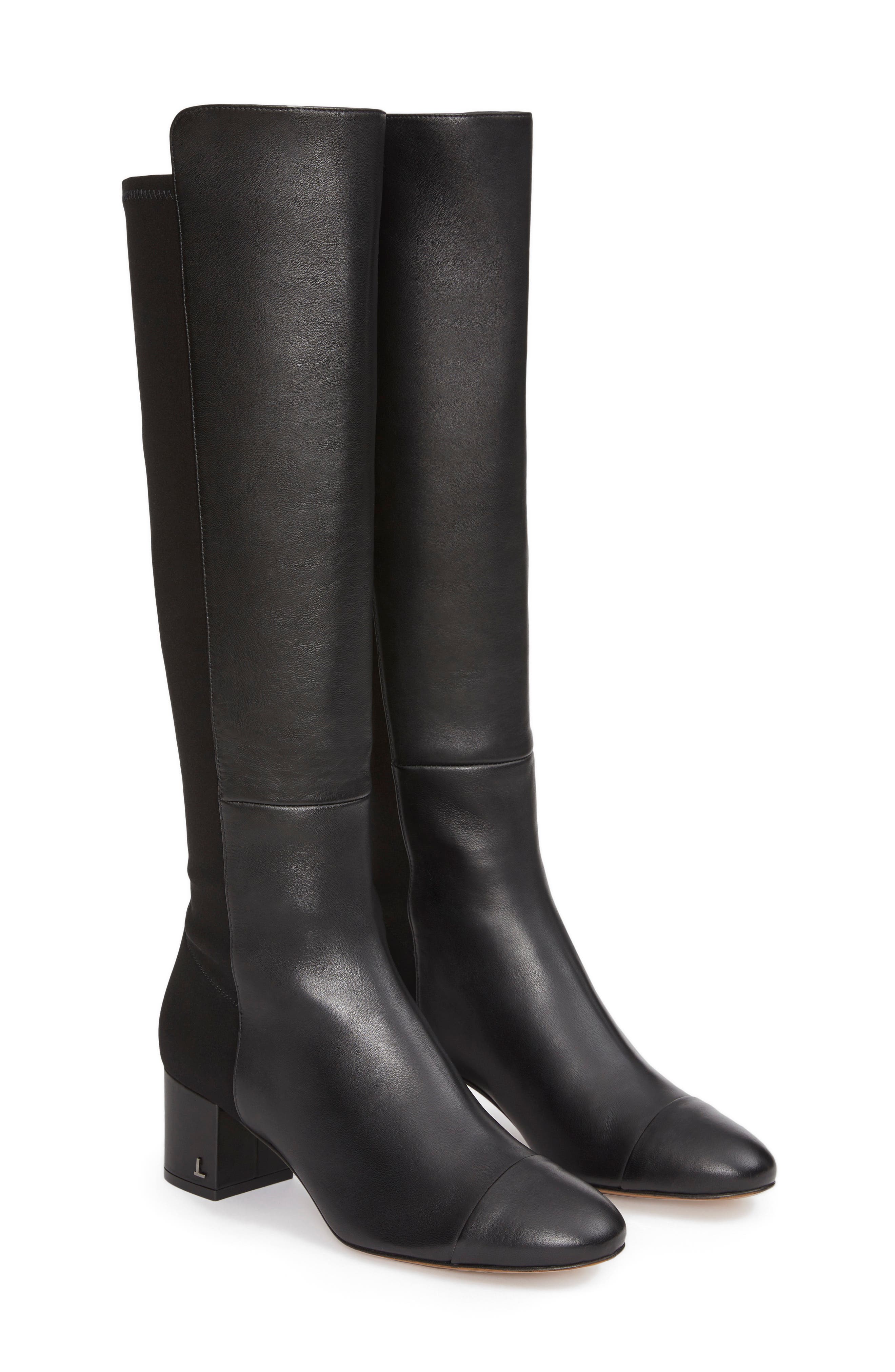 Emilia Block Heel Boot, Main, color, BLACK