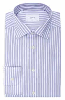 Slim Fit Striped Twill Dress Shirt
