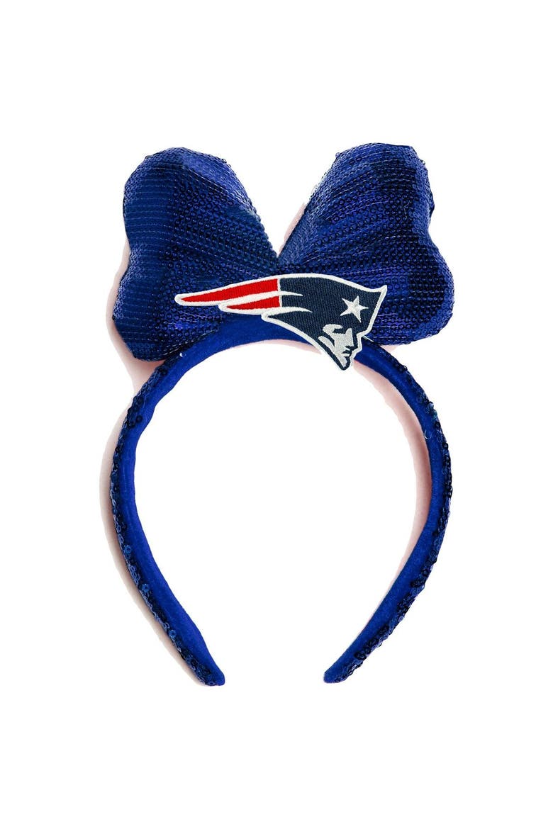 New England Patriots Logo Headband, Main, color, Navy