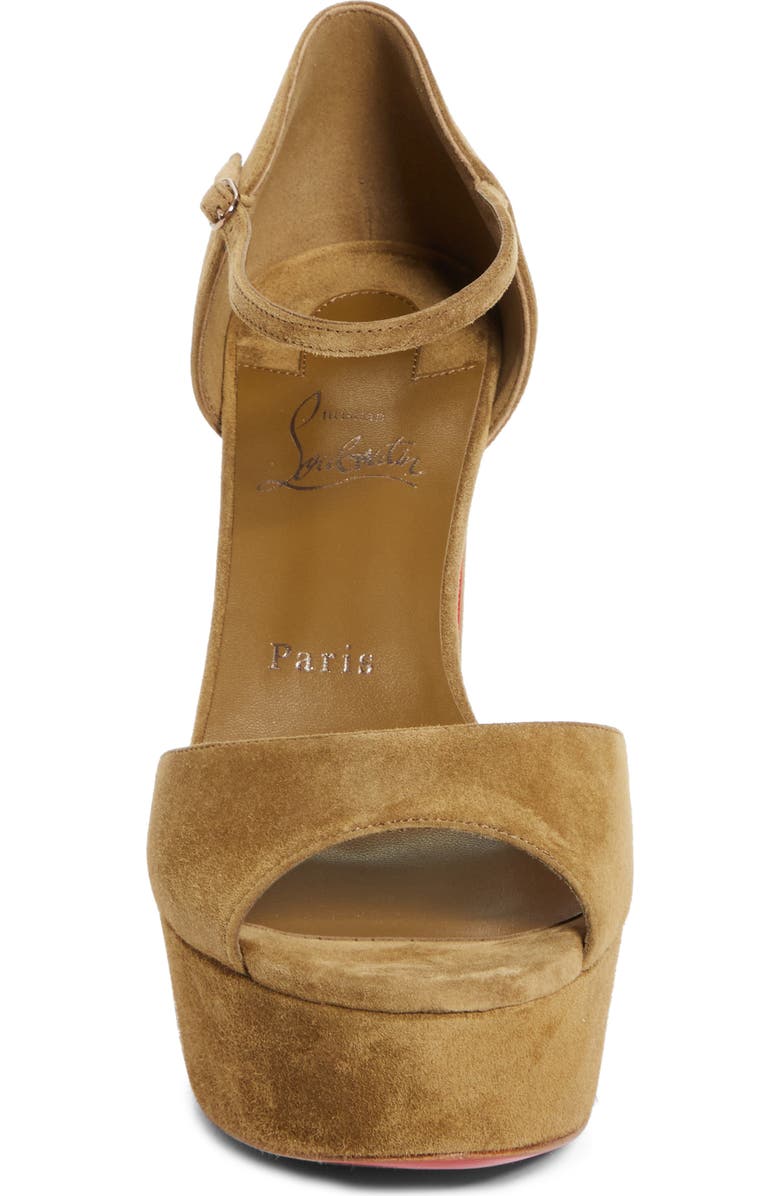 Christian Louboutin Sandaloo Peep-Toe Sandal, Alternate, color, Bronzo/ Bronzo