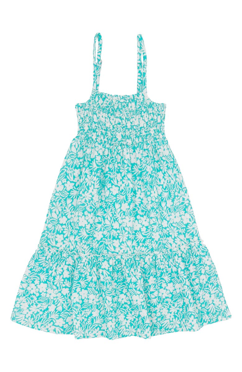 Feather 4 Arrow Kids' Marina Smocked Cover-Up Sundress, Main, color, 