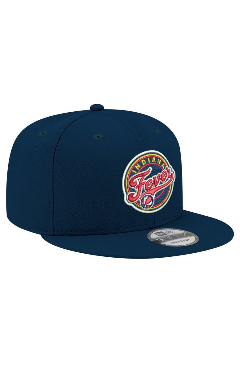 New Era Unisex New Era Navy Indiana Fever Logo 9FIFTY Snapback Hat, Alternate, color, Navy