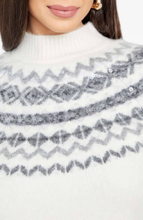 Marciano Akilah Fair Isle Mock Neck Sweater In Multi