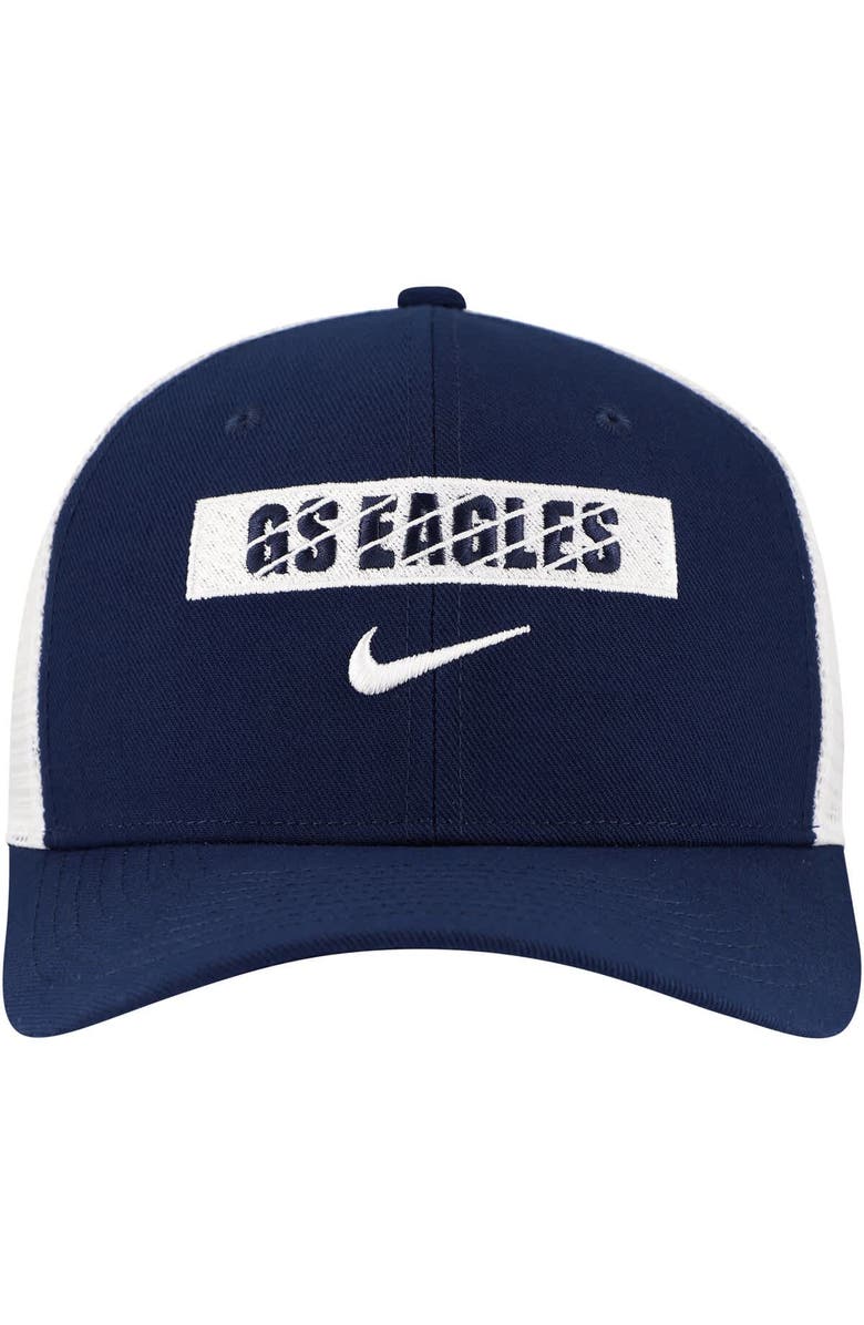Nike Men's Nike Navy Georgia Southern Eagles 2024/25 Sideline Rise Trucker Adjustable Hat, Alternate, color, Navy