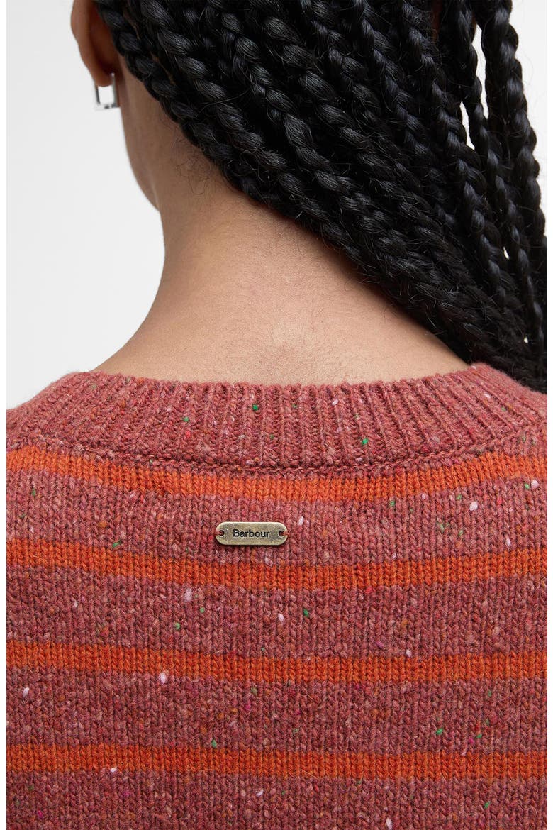 Claydon Stripe Sweater, Alternate, color, BURNT ORANGE STRIPE