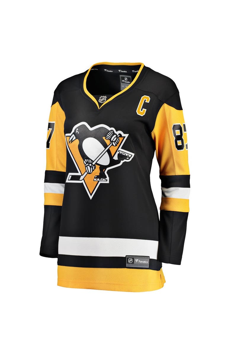FANATICS Women's Fanatics Sidney Crosby Black Pittsburgh Penguins Captain Patch Home Breakaway Jersey, Alternate, color, Black