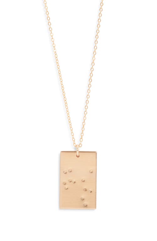 Set & Stones Zodiac Constellation Pendant Necklace In Gold