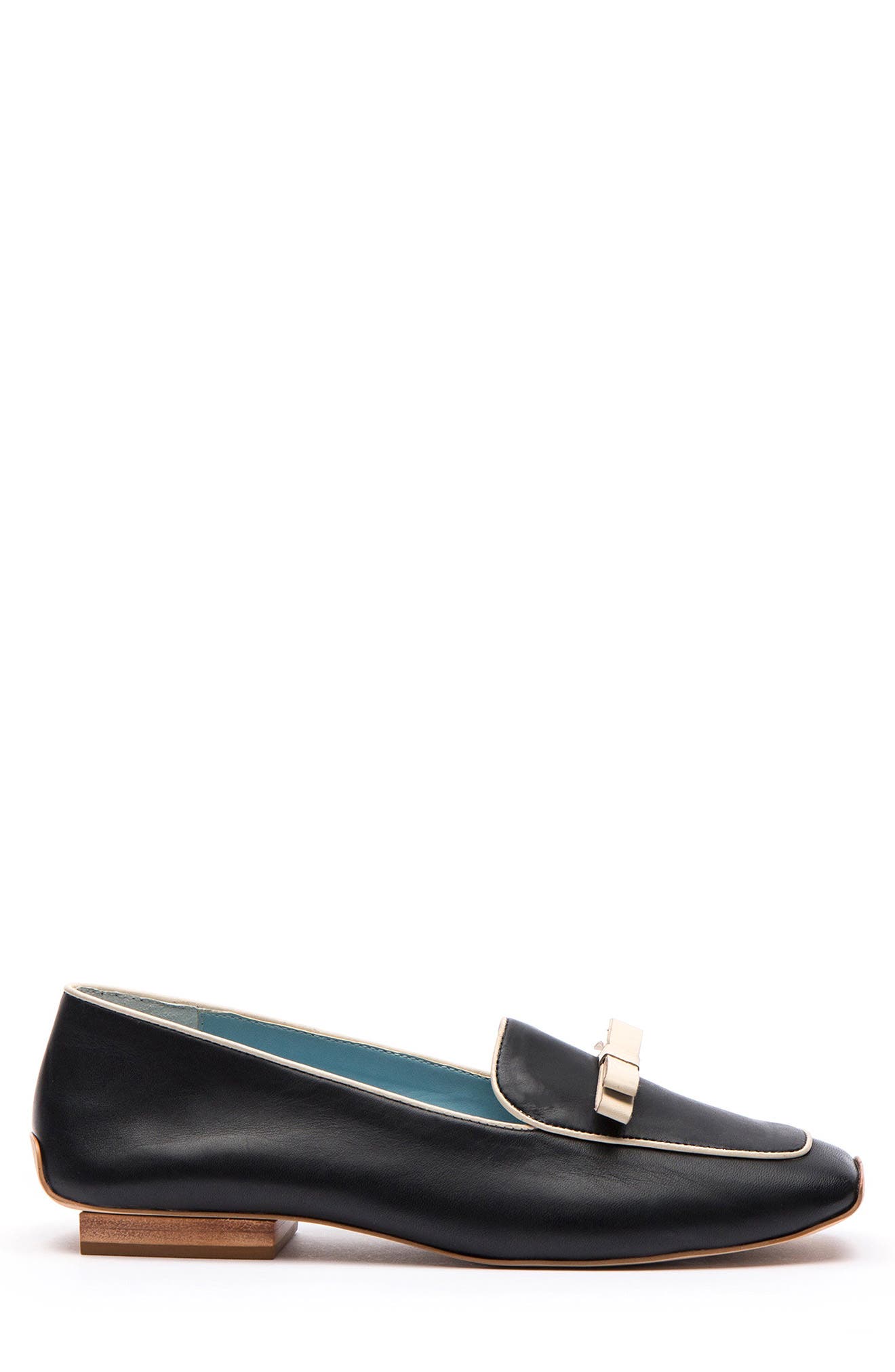 Frances Valentine Suzanne Bow Loafer, Main, color, Black/ Oyster