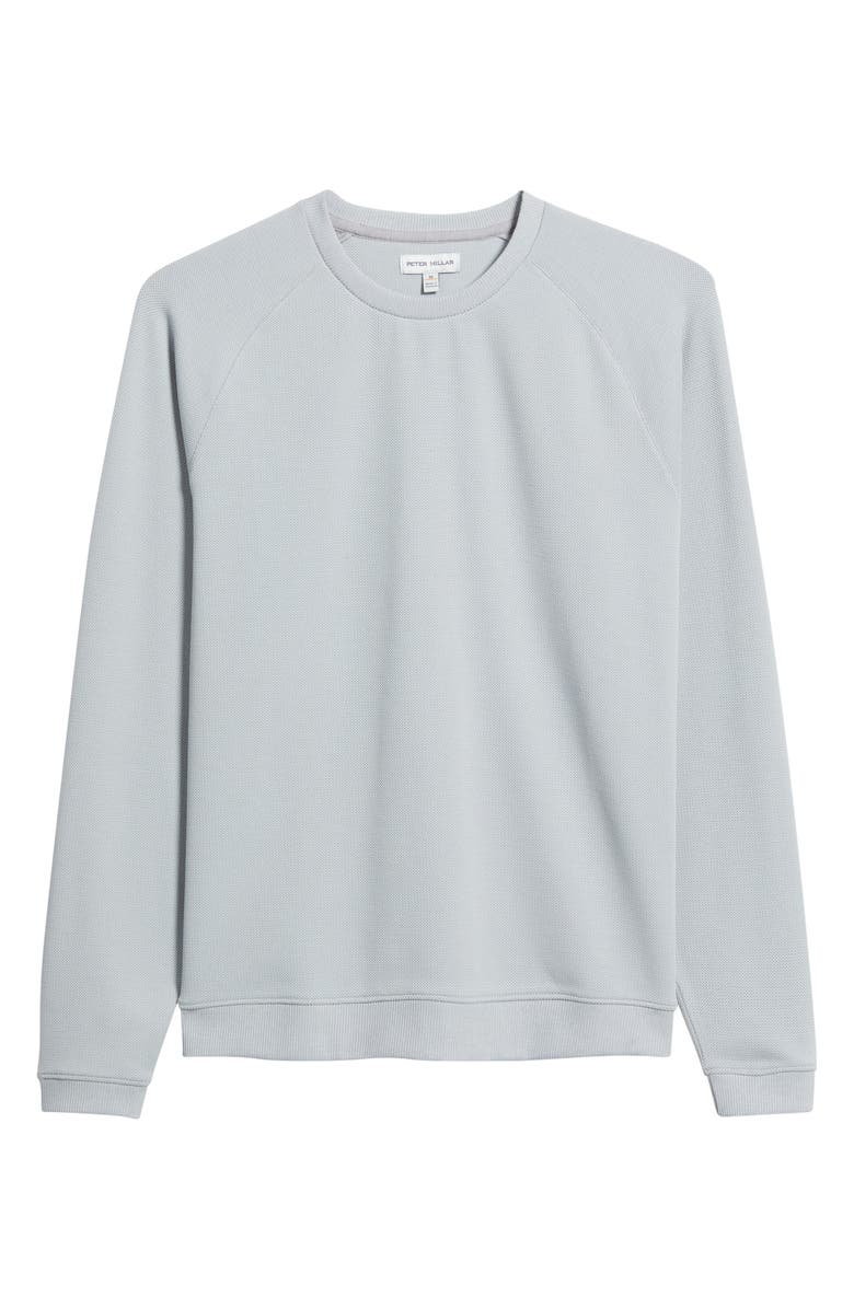 Peter Millar Cradle Performance Piqué Crewneck Top, Main, color, British Grey