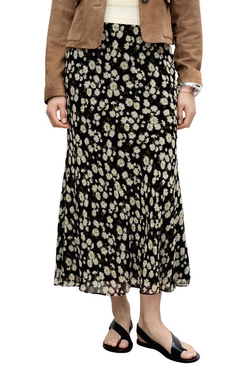 Belle Floral Chiffon Midi Skirt (Regular & Plus)