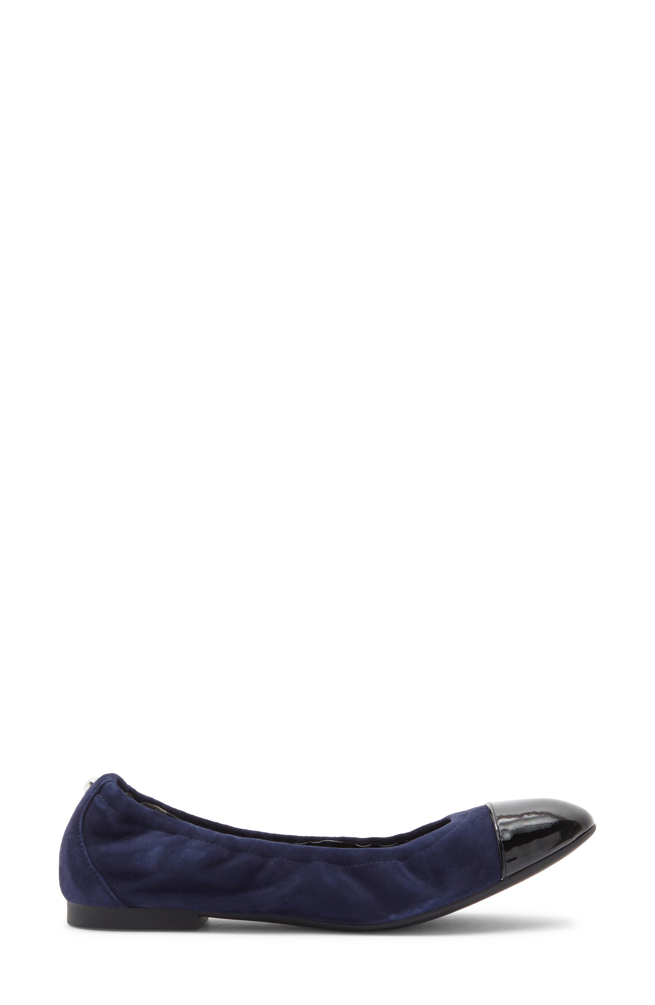 Stuart Weitzman Gabby Ballet Flat, Alternate, color, Nice Blue/ Black