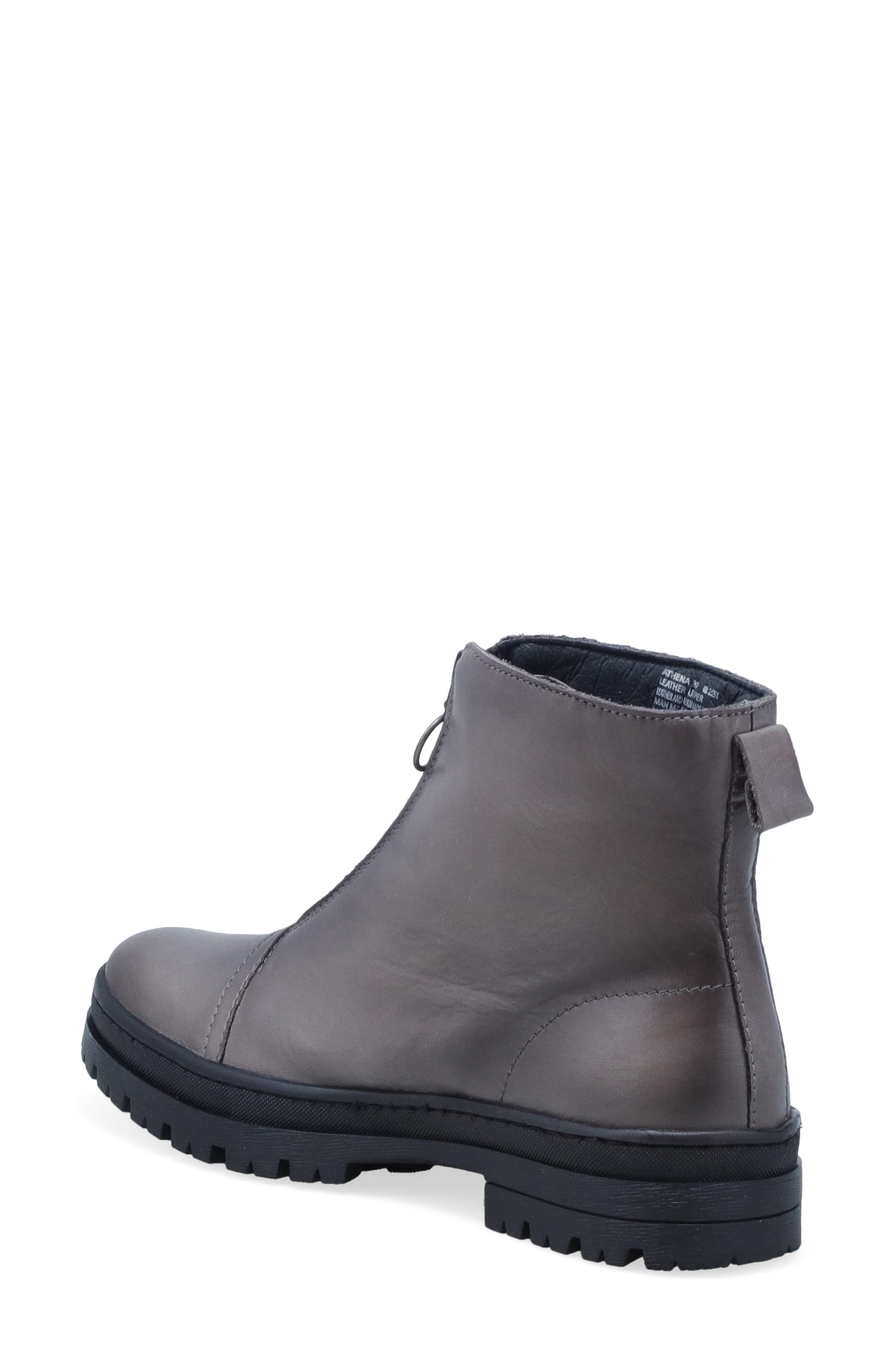 Athena Leather Bootie, Alternate, color, GRAPHITE