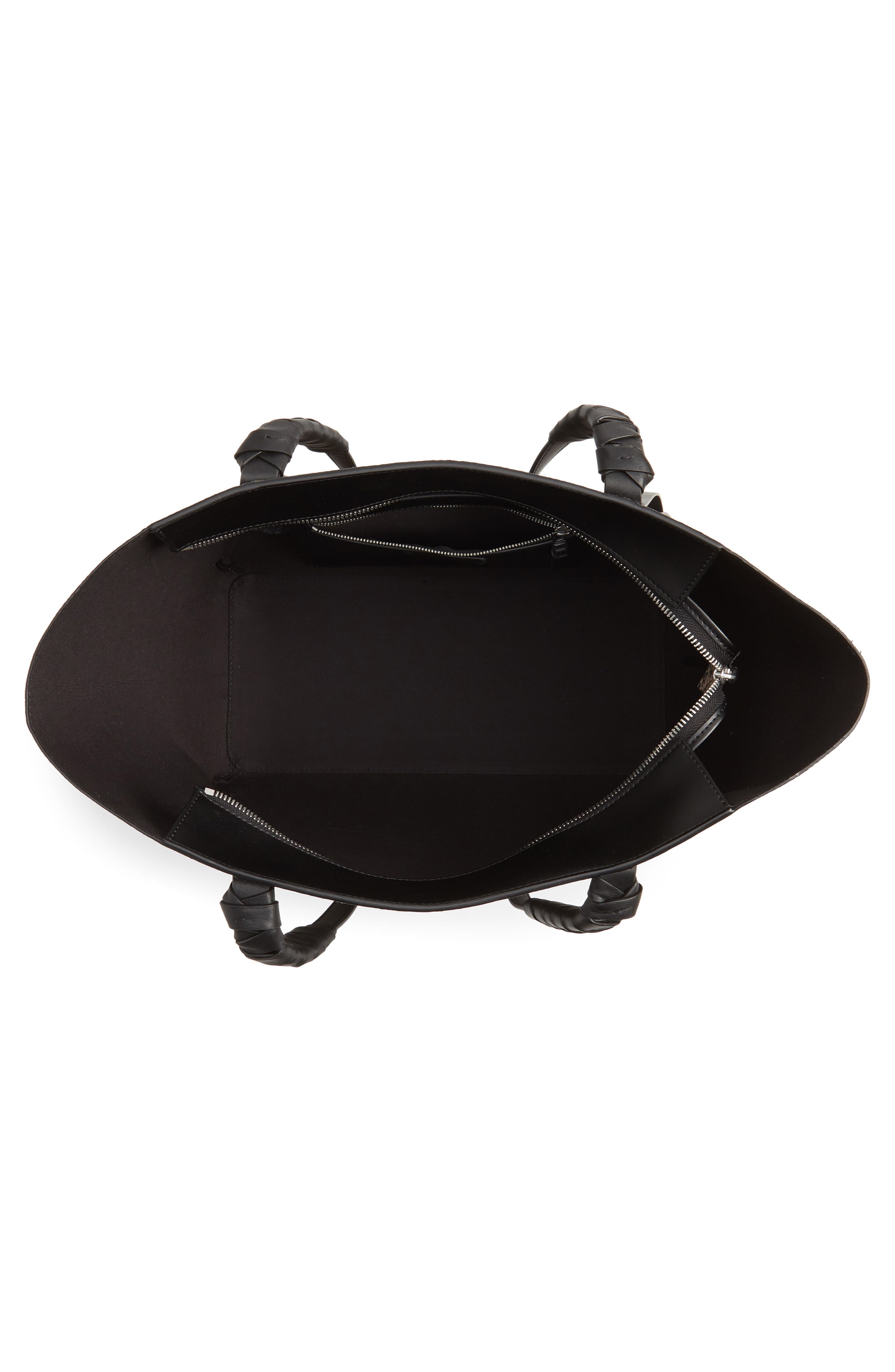 AllSaints Small Kepi Snake Embossed Leather East/West Tote, Alternate, color, 