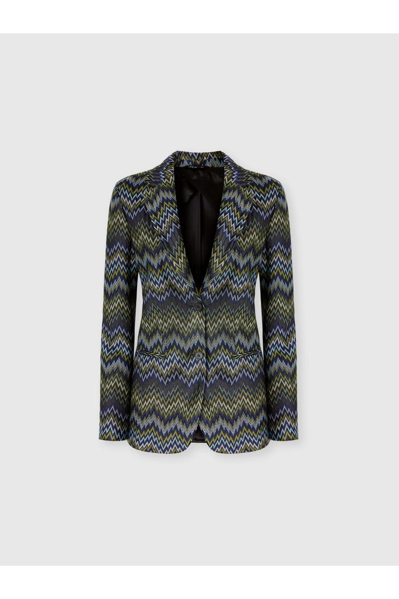 Viscose Blazer With Snake Motif, Main, color, Multicoloured