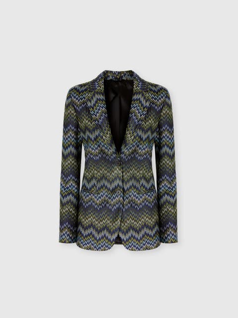 Viscose Blazer With Snake Motif