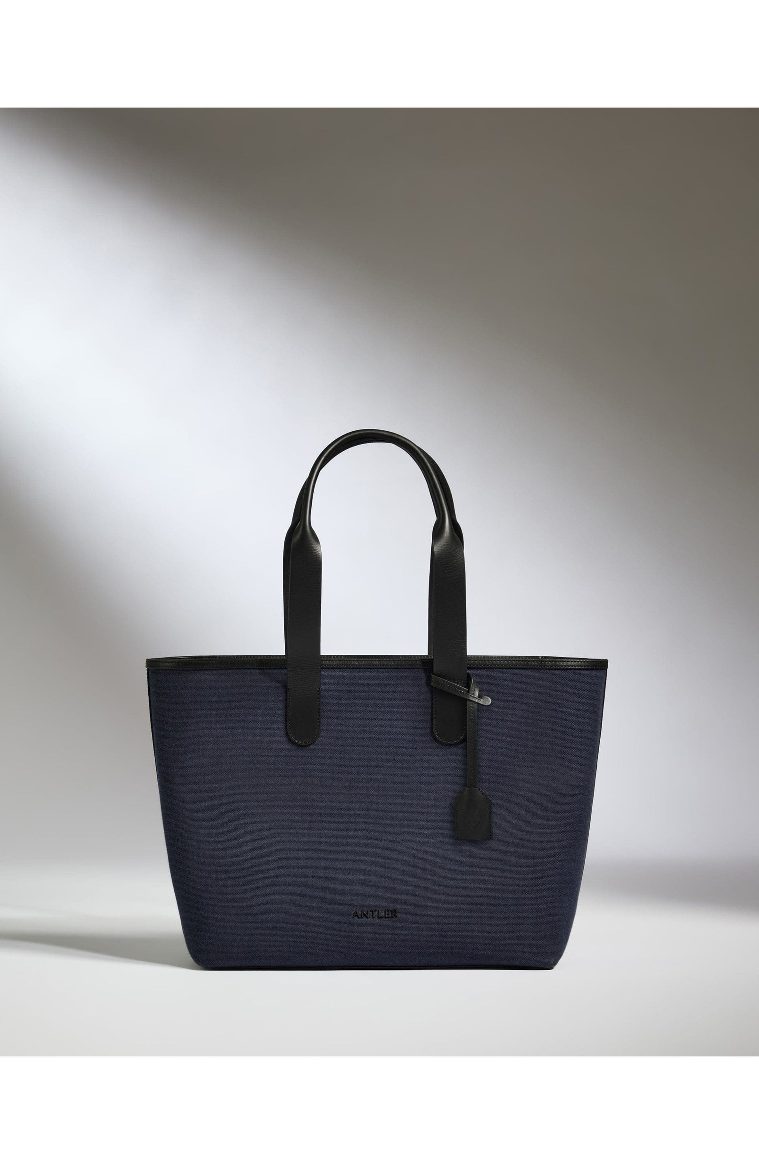 Heritage Tote Bag in Natural, Alternate, color, Navy