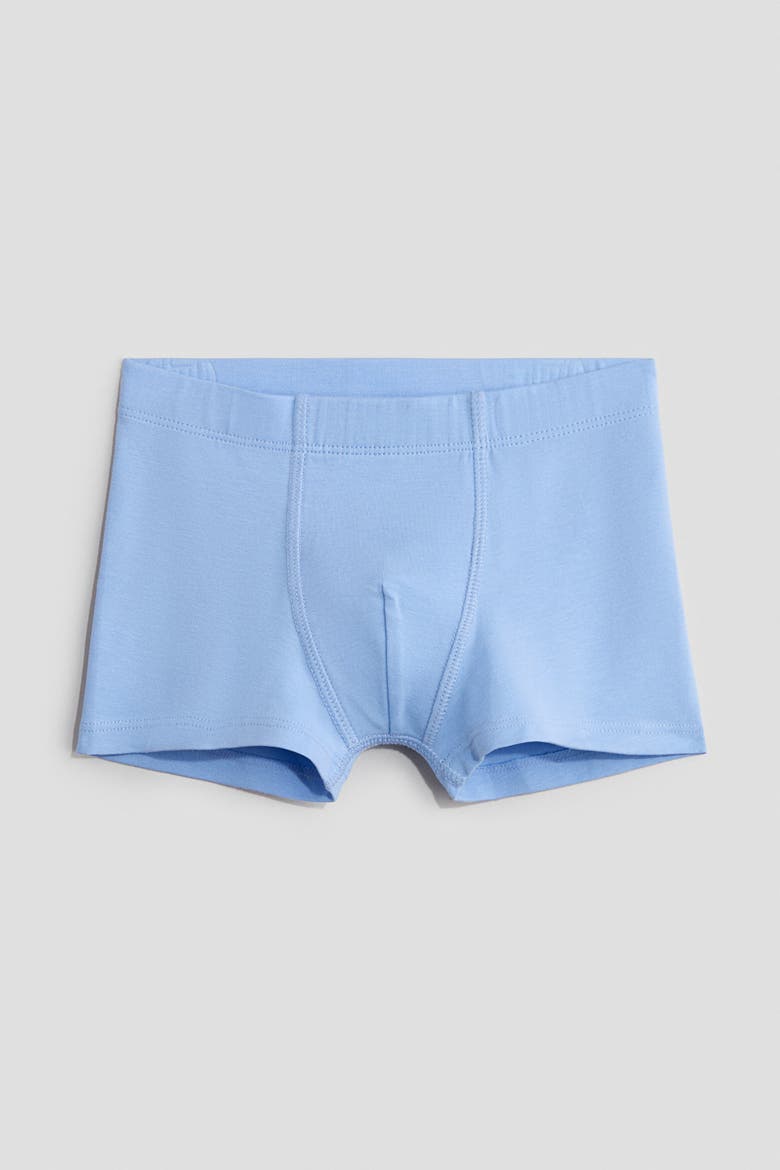 10-pack Cotton Trunks, Alternate, color, Light blue/light gray melange