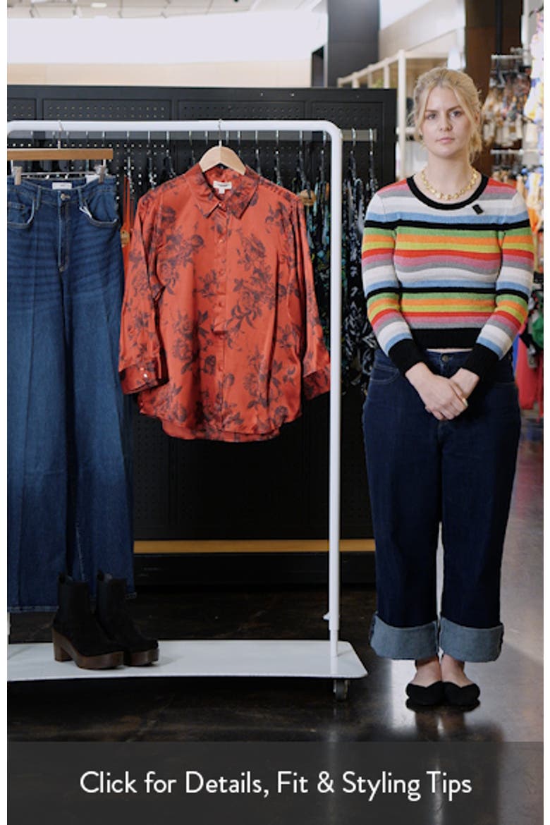 Dani Floral Print Silk Button-Up Shirt video