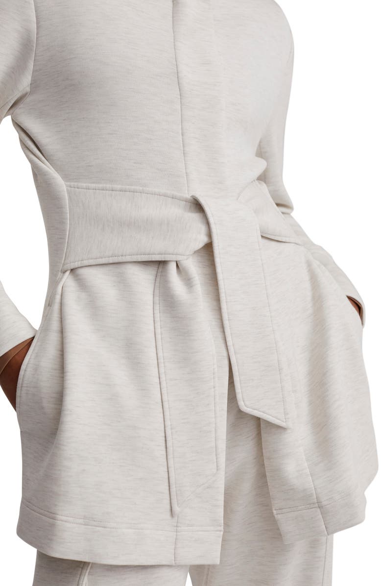 Varley Anset Tie Waist Jacket, Alternate, color, Ivory Marl