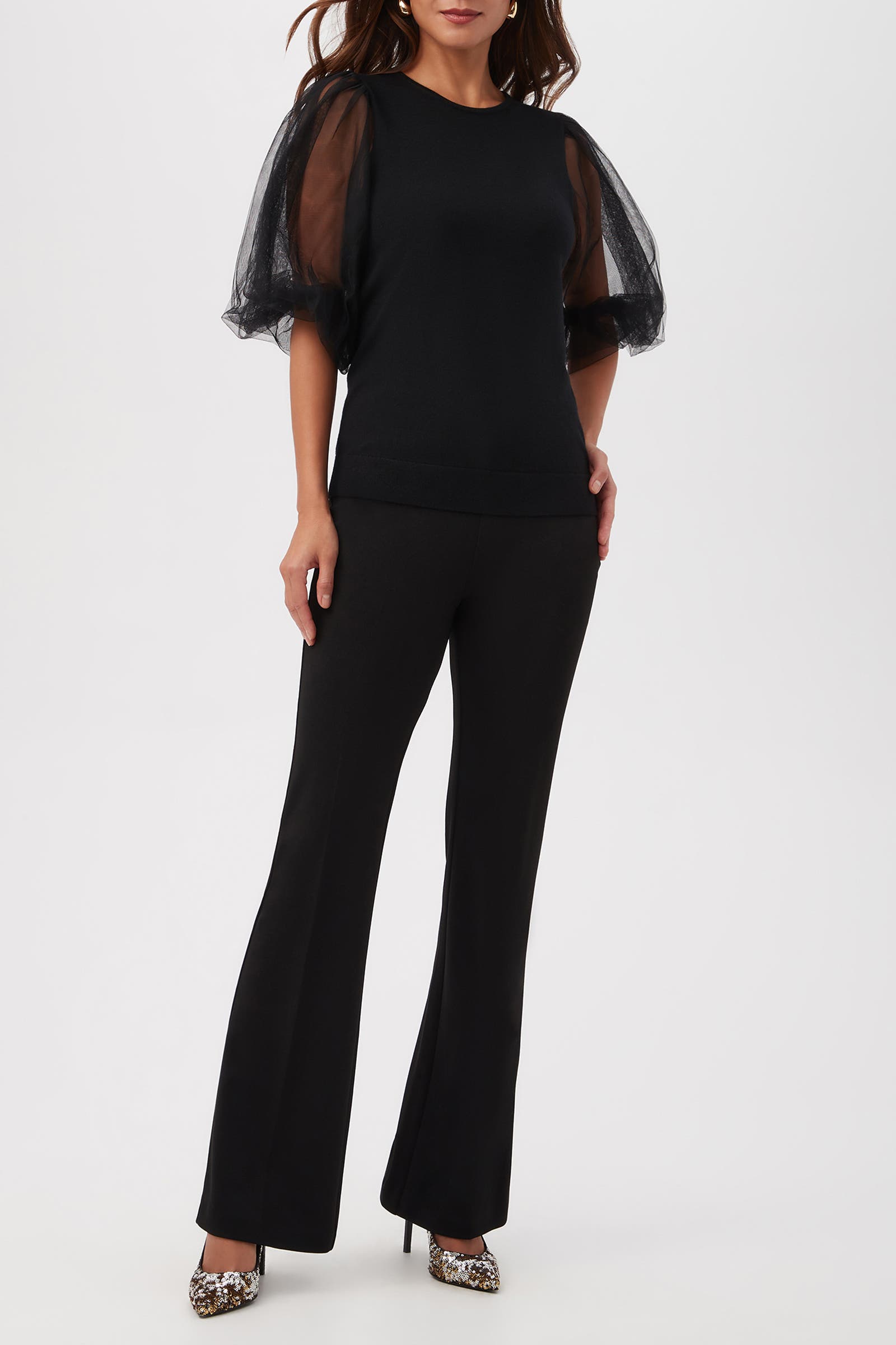 Rhea 3 Tulle Sleeve Pullover