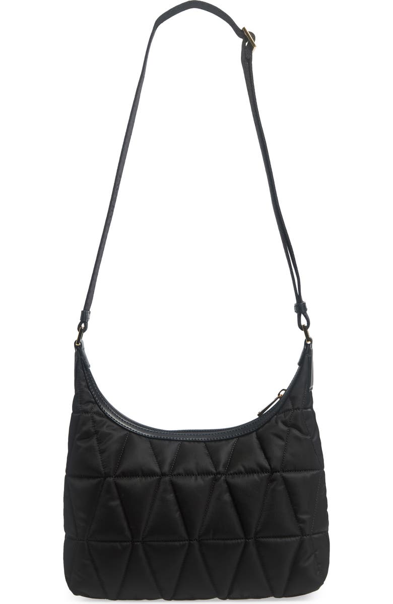 Versace Quilted Nylon Hobo Bag, Alternate, color,