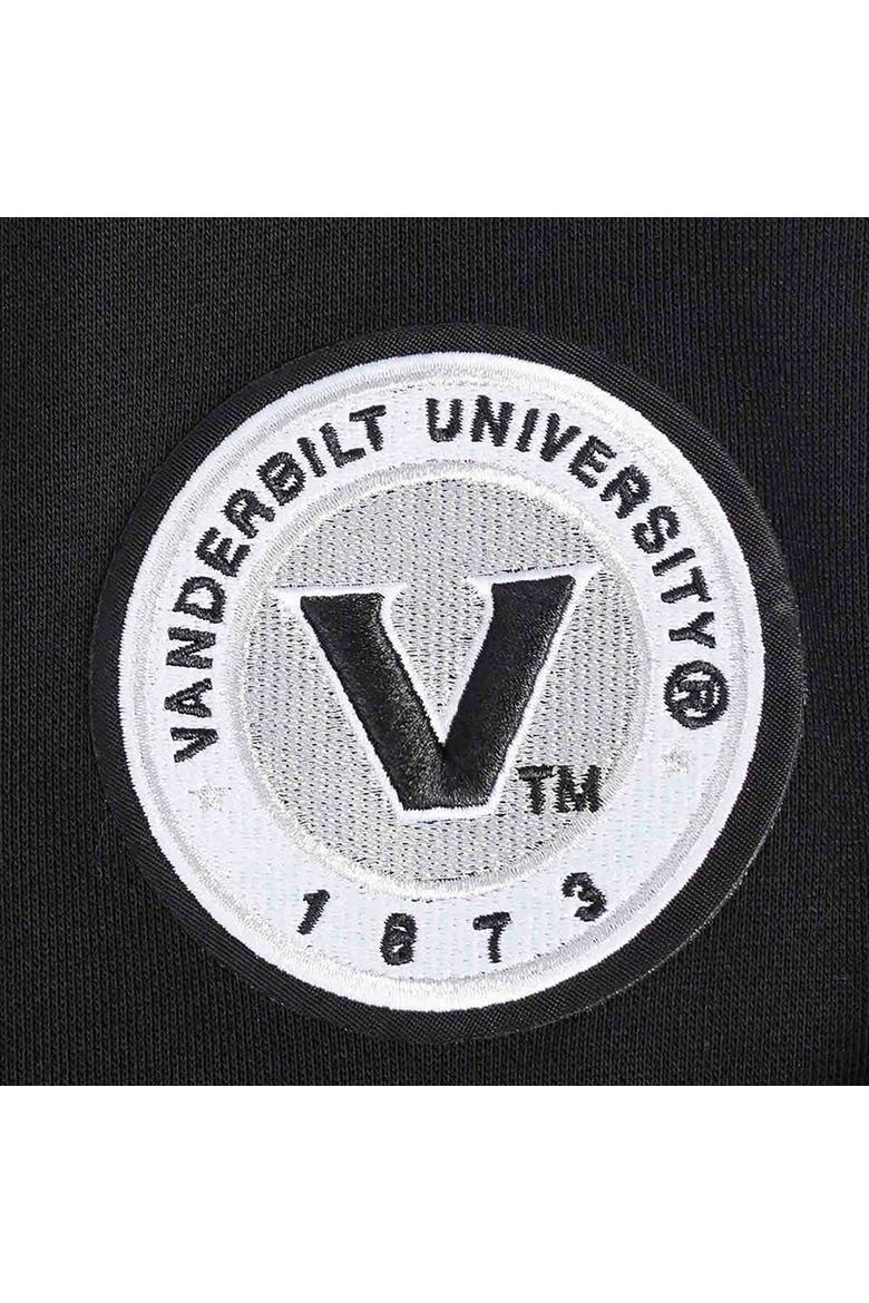 Women's Pro Standard  Black Vanderbilt Commodores Pearl Cropped Pullover Sweatshirt, Alternate, color, Black