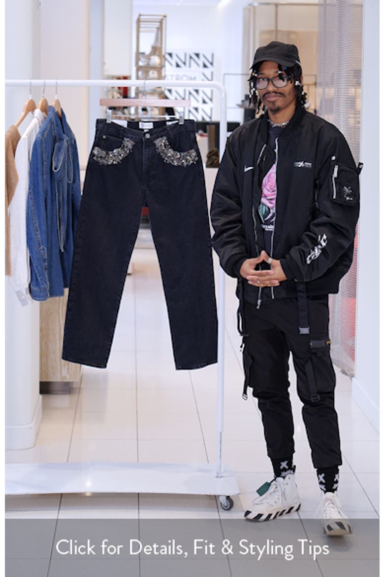 The Beaded Hang Cropped Straight Leg Jeans video