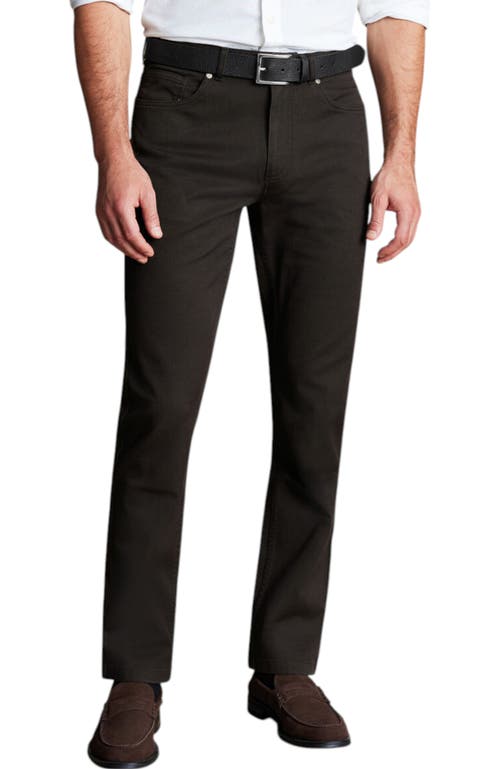 Charles Tyrwhitt Twill Slim Fit 5 Pocket Jeans In Black