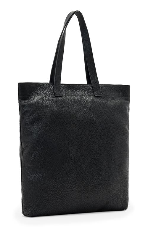 Allsaints Yuto Leather Tote In Black