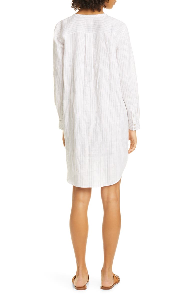 Eileen Fisher Round Neck Stripe Shirt Dress, Alternate, color,