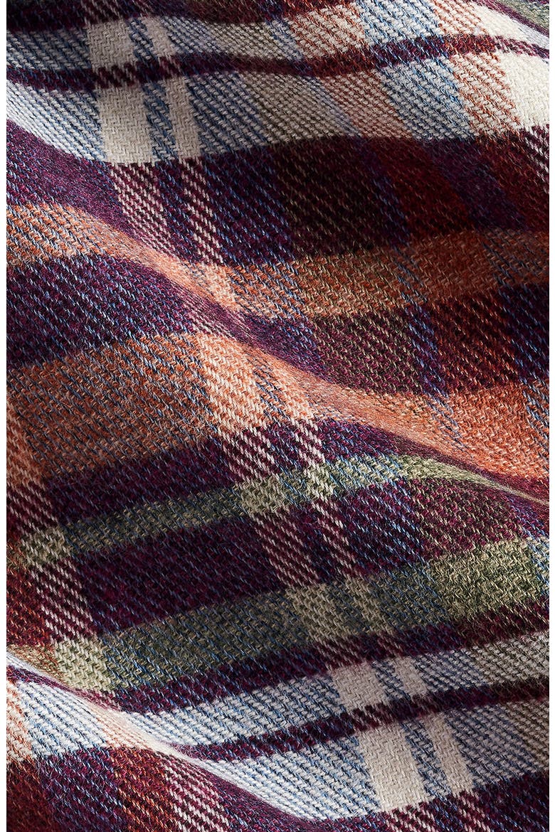 Brushed Plaid Sport Shirt, Alternate, color, MERLOT/ MULTI