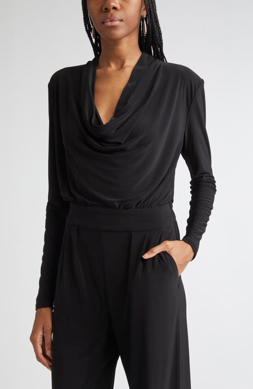 Ramy Brook Eden Cowl Neck Wide Leg Jumpsuit In Black