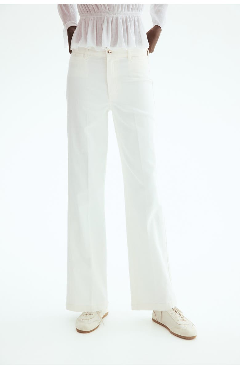 H&M Straight High Jeans, Alternate, color, White