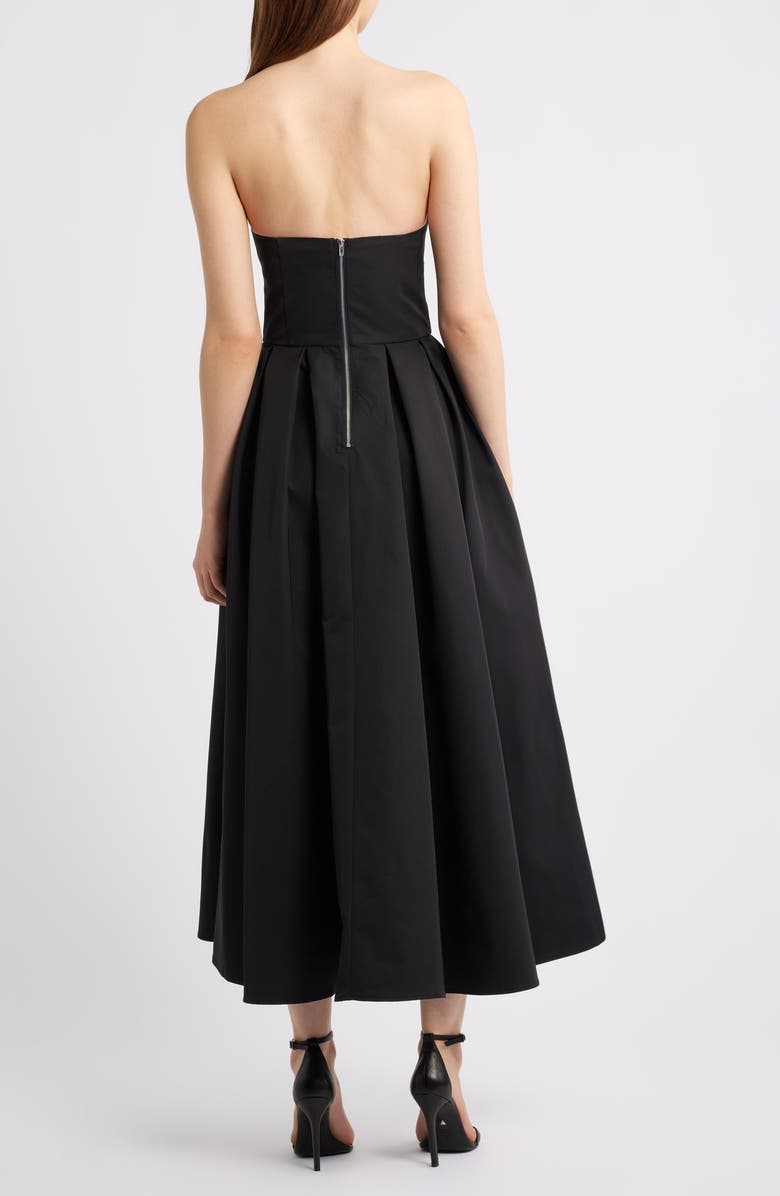 FREEMARKET Strapless A-Line Dress, Alternate, color, Black