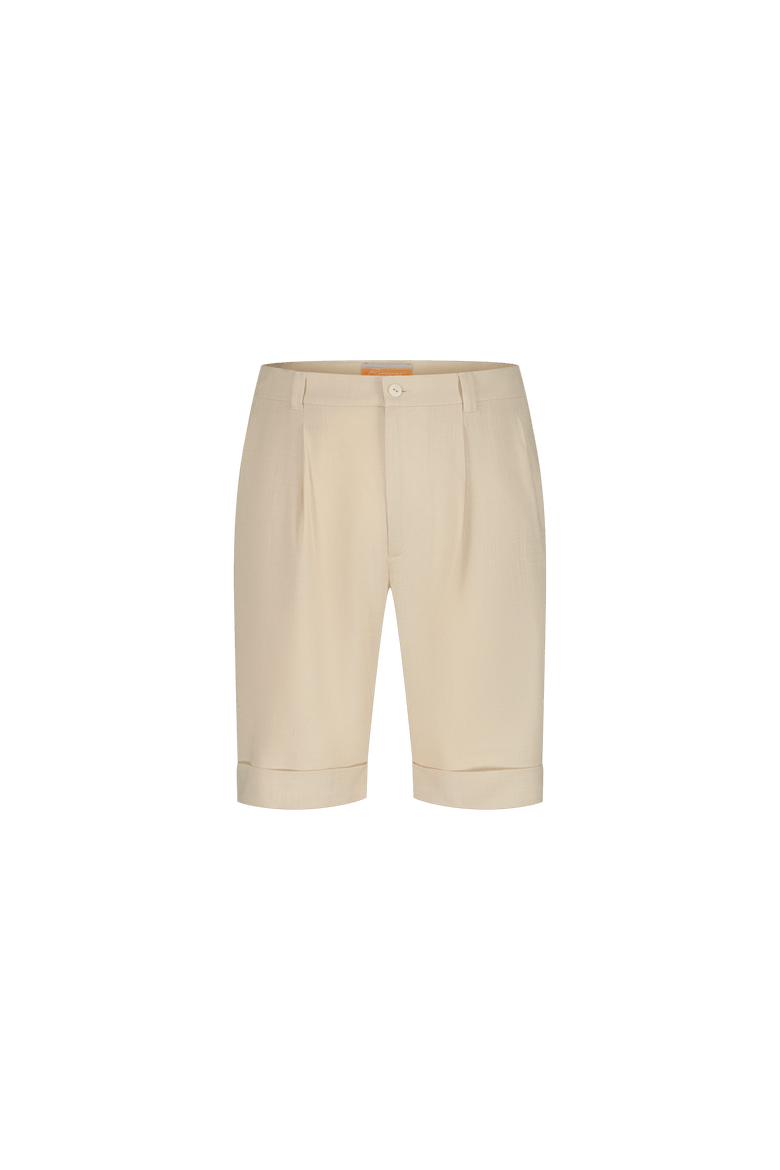 Beige Cuffed Shorts, Main, color, Noir