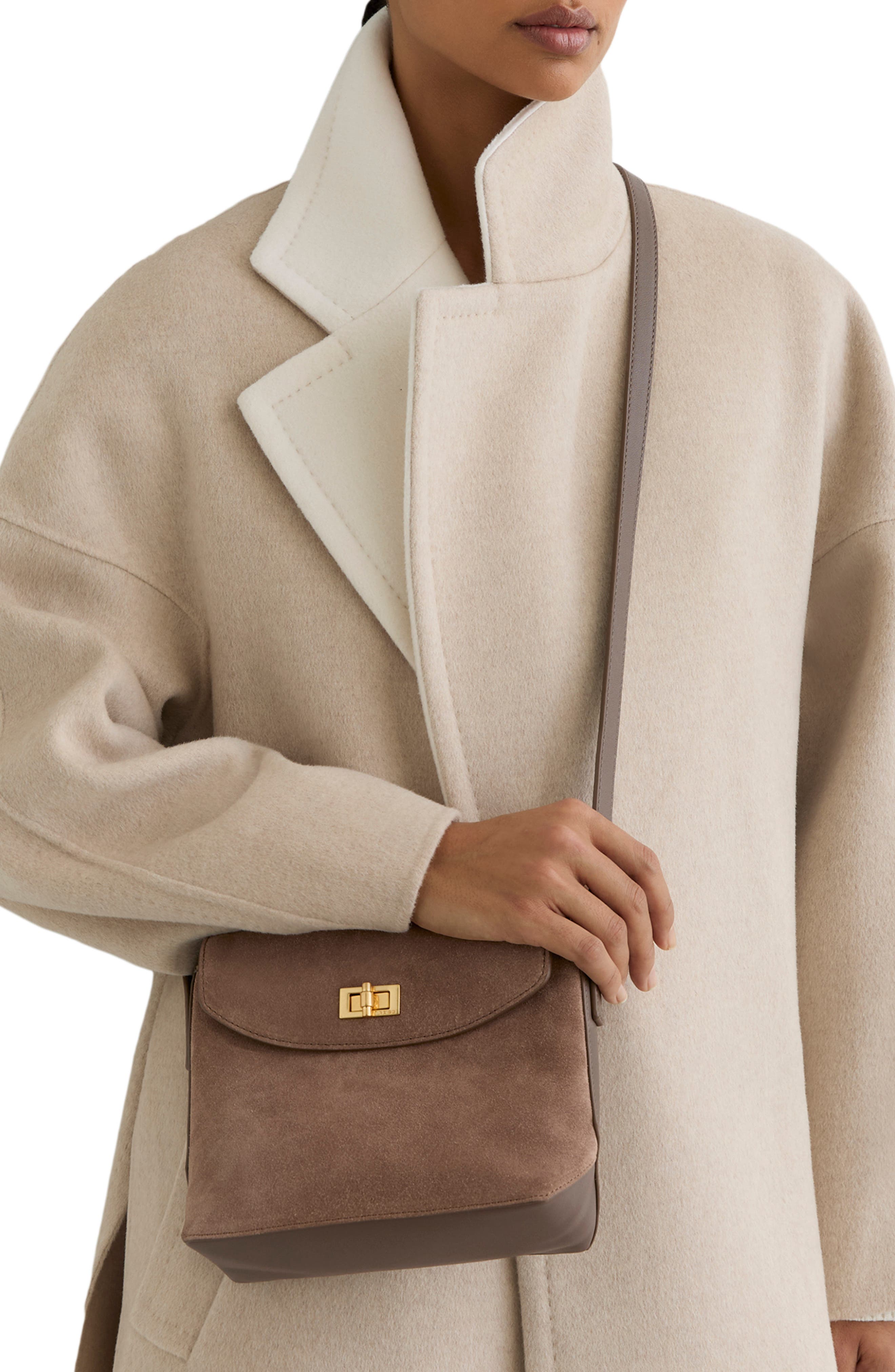Reiss Brea Crossbody Bag, Alternate, color, Taupe