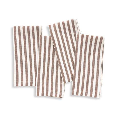 Linen Dinner Napkins - Amalfi Stripe, 20" x 20"