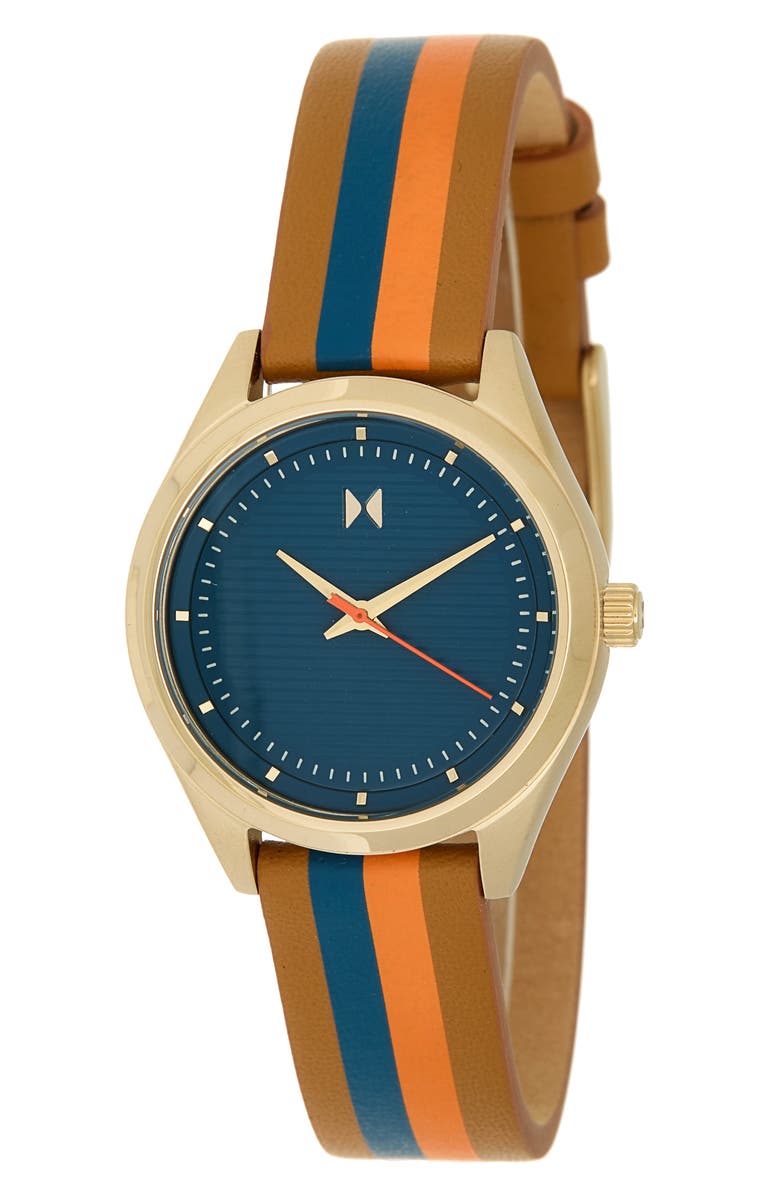 MVMT WATCHES Rise Mini Leather Strap Watch, 30mm, Main, color, 