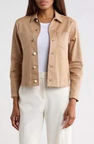 L'AGENCE Janelle Slim Fit Raw Hem Jacket