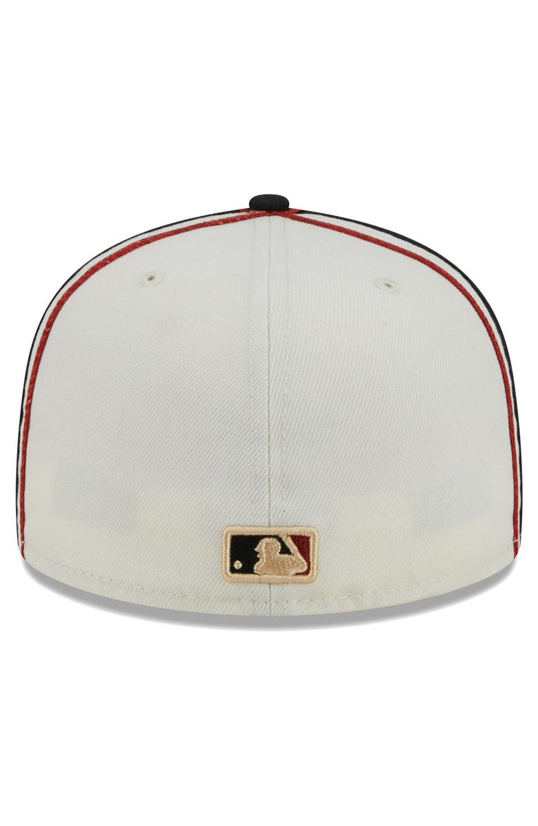 New Era Men's New Era Cream/Black Arizona Diamondbacks Chrome Sutash 59FIFTY Fitted Hat, Alternate, color,