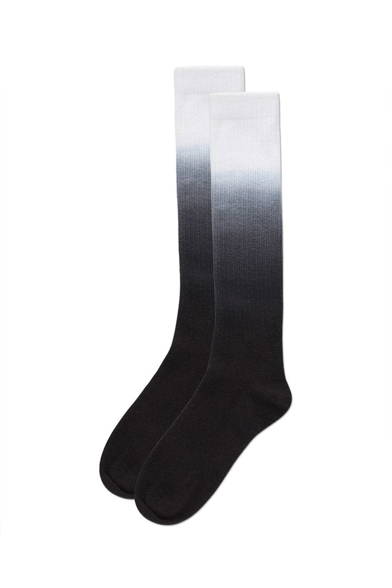 Dip Dye Knee High Socks, Alternate, color, Black
