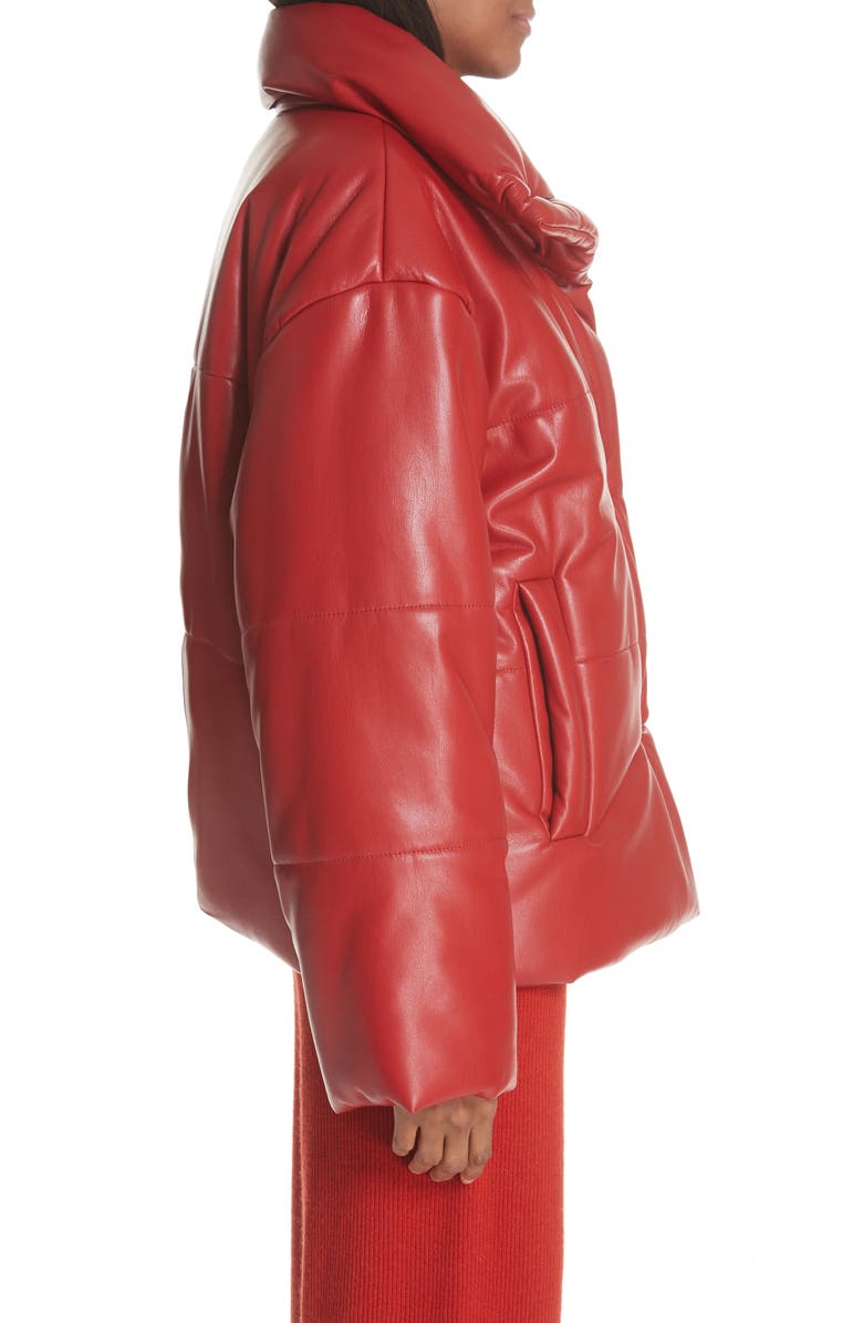 Nanushka Hide Faux Leather Puffer Jacket, Alternate, color, 