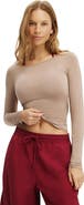 COTTON ON BODY Women's Active Sheer Boat Neck Longsleeve